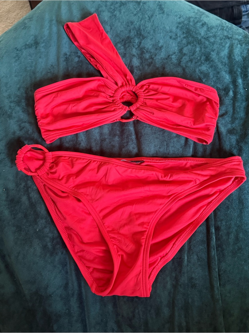 Carmen Marc Valvo Red Swimwear Top